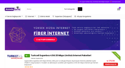 anindatarife.com - anında tarife - internet paketleri ve tarife karşılaştırma sitesi