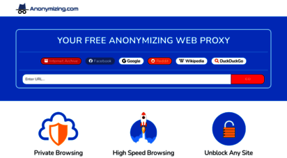 anonymizing.com - anonymizing.com - your free web proxy to surf anonymously  webproxy  tor