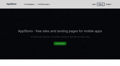 appstor.io - appstorio - landing pages, sites and anlytics for apps