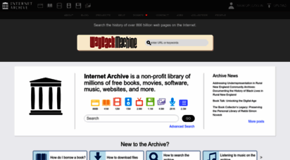 archive.org - internet archive: digital library of free & borrowable books, movies, music & wayback machine