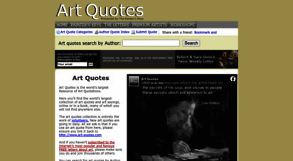 art-quotes.com - art quotes - presented by the painter´s keys