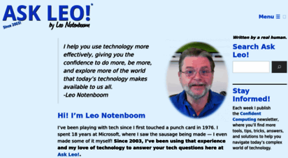 ask-leo.com - making technology work for everyone - ask leo!