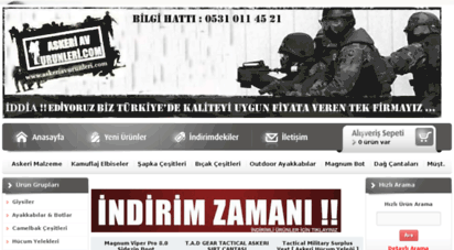 askeriavurunleri.com - askeriavurunleri.com, türkiye nin en büyük online outdoor ve askeri malzeme satış sitesi, askeri ürünler, askeri malzemeler, av, kamp, outdoor, adana amerikan pasajı