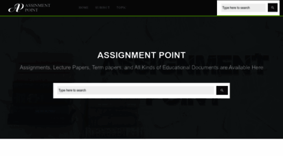 assignmentpoint.com - assignment point - ssignment point is a docment-sharing education site,  are available in ssignment, lecture paper, term paper.