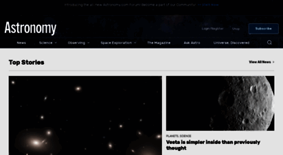 astronomy.com - astronomy magazine - interactive star charts, planets, meteors, comets, telescopes