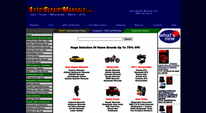 auto-repair-manuals.com - auto repair manuals for car, truck, motorcycle, atv, & marine manuals, obd scanners, & more!