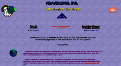 awakeningsastrology.com - awakenings  astrology reports and software