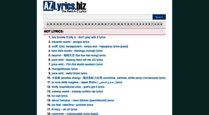 azlyrics.biz - the real az lyrics  azlyrics.biz