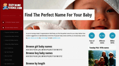 babynamescience.com - find the perfect name for your baby  baby name science