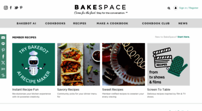 bakespace.com - bakespace - food community, recipes, cookbooks & cooking contests