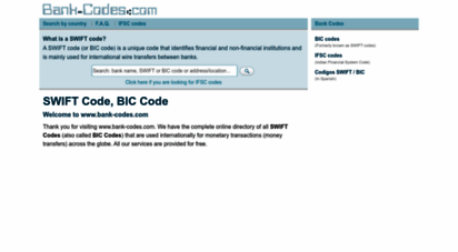 bank-codes.com - swift code, bic code