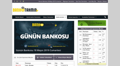 bankotahmin7.com - banko tahmin - iddaa tahminleri ve banko kuponlar sitesi