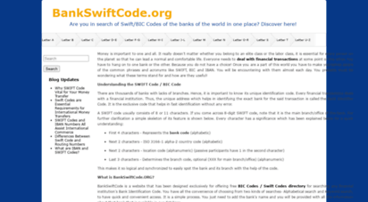 bankswiftcode.org - list of bank swift codes and bic code for all banks in the world
