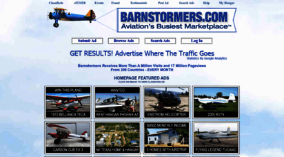 barnstormers.com - barnstormers.com find aircraft & aircraft parts - airplane sale, jets, helicopters, experimental, warbirds & homebuilt