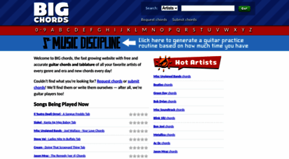 bigchords.com - big chords - free and accurate guitar chords and tablature!