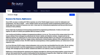 bigresource.com - project bigresource :: resource center for web programmers & developers