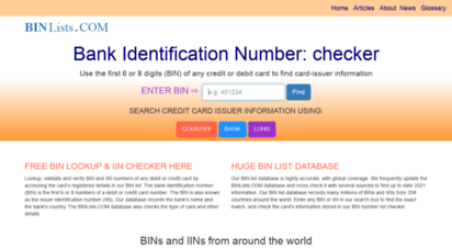 binlists.com - binlists.com - free world bin list database