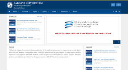 biyoloji.sakarya.edu.tr - sakarya üniversitesi  biyoloji bölümü