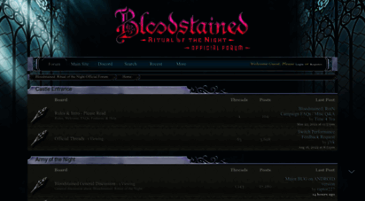 bloodstainedfanforums.com - home  bloodstained: ritual of the night official forum
