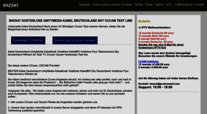 bszsat.com - bszsat  cccam free test  kabel deutschland  unitymedia  sky deutschland  kostenlose test