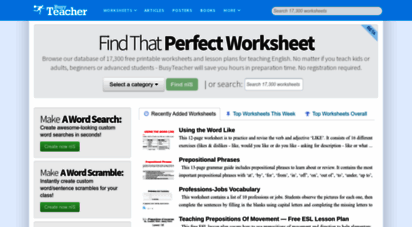 busyteacher.org - busyteacher: free printable worksheets for busy english teachers