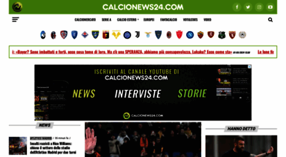 calcionews24.com - ultime news calcio: squadre, scoop, classifiche, calciomercato.  calcio news 24