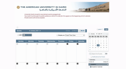 calendar.aucegypt.edu