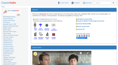 cancerindex.org - cancerindex - home page  cancerindex