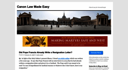 canonlawmadeeasy.com - canon law made easy - church law for normal peoplecanon law made easy  church law for normal people