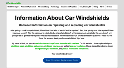 carwindshields.info - car windshields repair and replacement: unbiased info