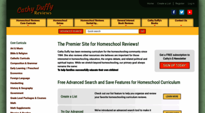 cathyduffyreviews.com - cathy duffy homeschool curriculum reviews