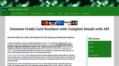 ccardgenerator.com - valid credit card generator and validator