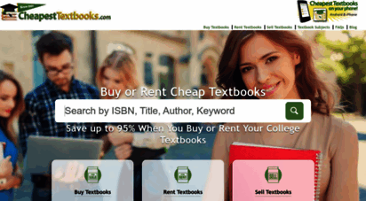 cheapesttextbooks.com - cheap textbooks - price compare college textbooks - used, new, rental & etextbooks