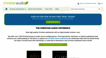 christianaudio.com - welcome to christianaudio.com - christian audiobooks. try us free.