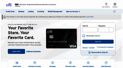 Welcome to Citicards.com - Credit Cards, Banking, Mortgage, Personal ...