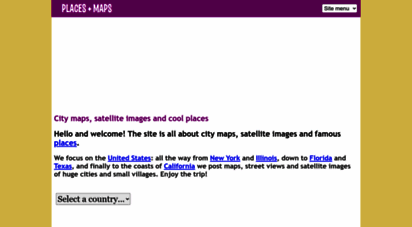 city2map.com - city maps, satellite images and famous places
