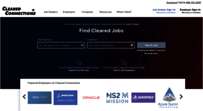 clearedconnections.com - security clearance jobs. intelligence, federal, government, homeland, & top secret jobs.
