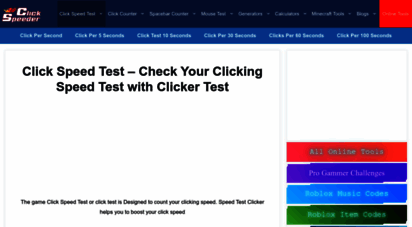 clickspeeder.com - click speed test - check your clicking speed test with clicker test