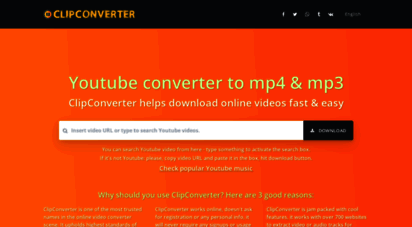 clipconverter.cx - clipconverter - convert online videos to mp4, mp3 & download.