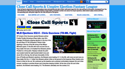 closecallsports.com - close call sports &amp umpire ejection fantasy league