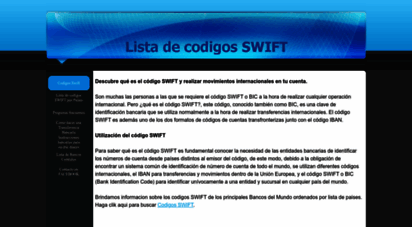 codigosswift.com - codigos swift bancarios - lista de codigos swift