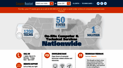 computerassistant.com - computerassistant.com offers on-site computer support and repair - a nationwide solution for it support services
