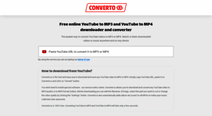 converto.io - converto.io - youtube to mp3 and youtube to mp4 converter