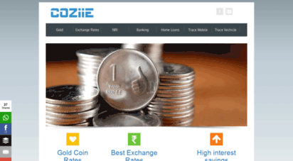 coziie.com - coziie - gold coin rates, exchange rates, fcnr deposit rates and more tools for your investment decissions
