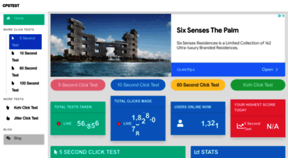 cpstest.net - check click per second test  cps test