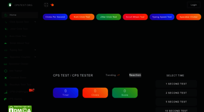 cpstest.org - cps test - check clicks per second
