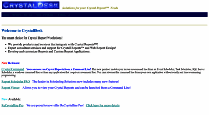 crystaldesk.com - schedule crystal reports