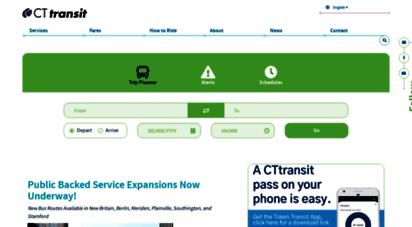 cttransit.com - plan your trip, see schedules, read system alerts and news  cttransit - connecticut dot-owned bus service