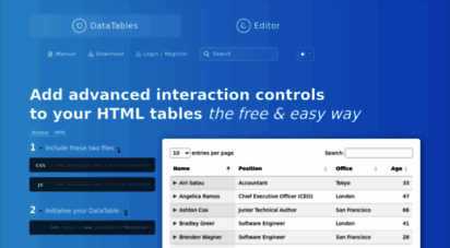 datatables.net - datatables  table plug-in for jquery