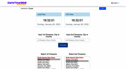 datetime360.com - world time now, timezone  - datetime360